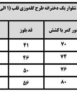 بلوز شلوار دخترانه شیک گلدوزی قلب و تاج - Image 6