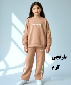 بلوز شلوار دخترانه گلدوزی شبدر - Image 3
