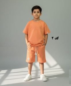 تیشرت شلوارک پسرانه ساده