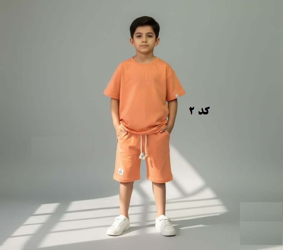 تیشرت شلوارک پسرانه ساده