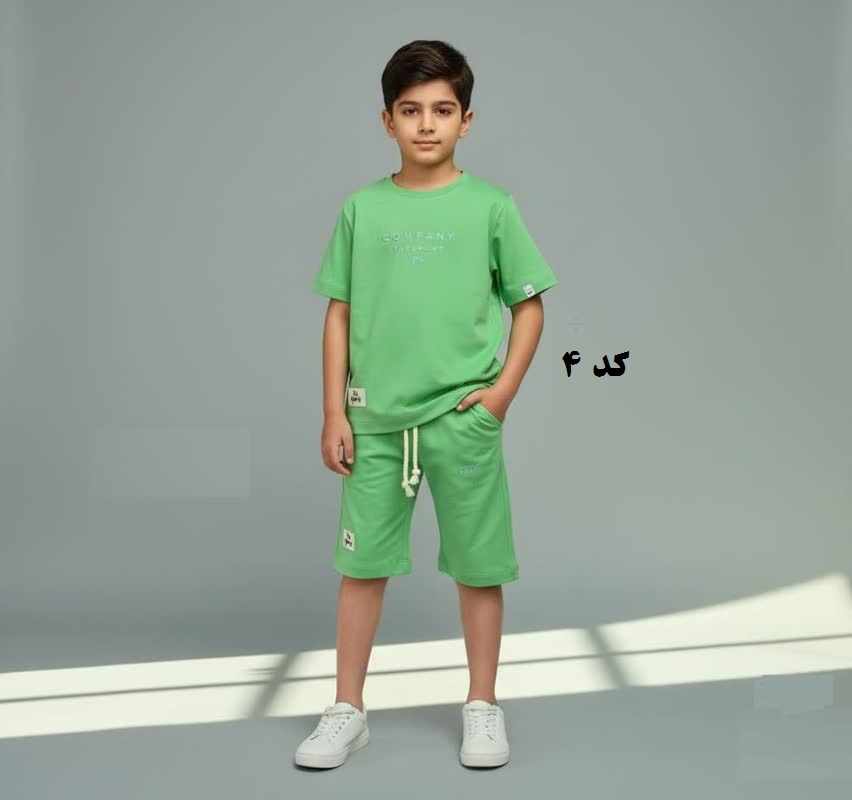 تیشرت شلوارک پسرانه ساده