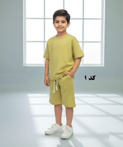 تیشرت شلوارک پسرانه ساده