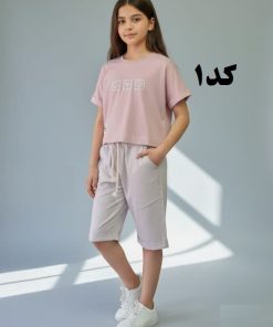 ست دخترانه گلدوزی مربع